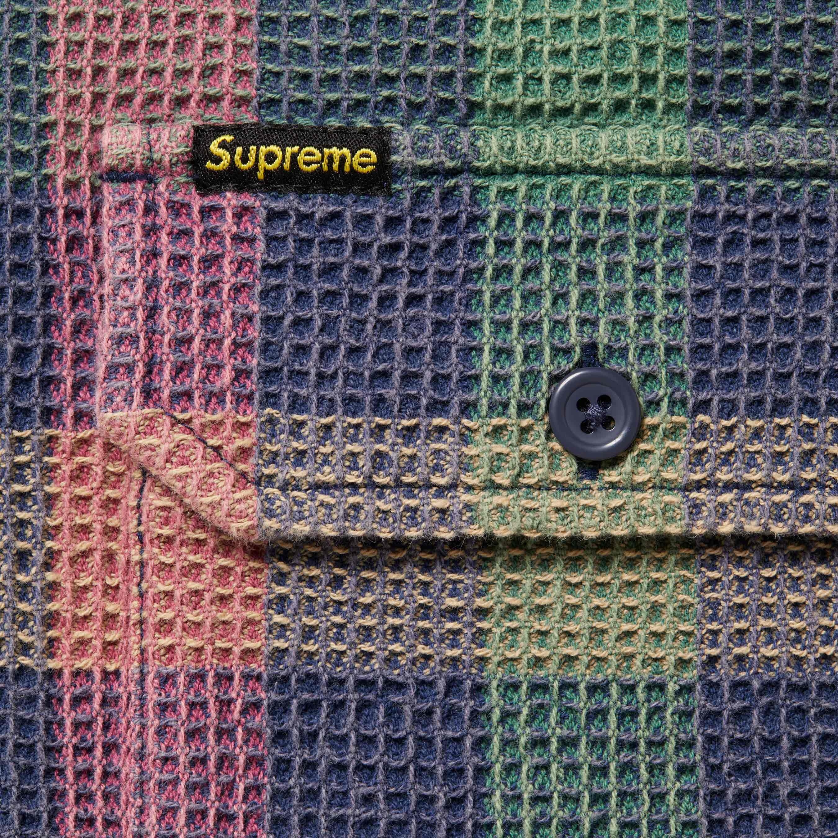Waffle Plaid Hooded Shirt view 6